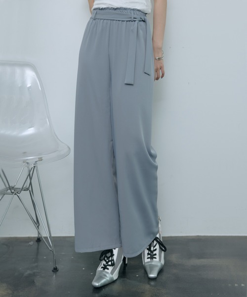 SEN TOKYO(セントーキョー)の「リラックス感と上品さ。ウエストリボンイージーパンツ(その他パンツ・レディース・ブラック/グレー/アイボリー/ブラウン・FREE)」の4枚目の写真