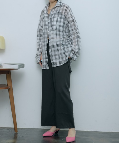 SEN TOKYO(セントーキョー)の「リラックス感と上品さ。ウエストリボンイージーパンツ(その他パンツ・レディース・ブラック/グレー/アイボリー/ブラウン・FREE)」の17枚目の写真