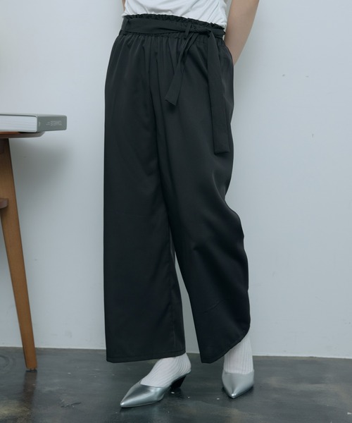 SEN TOKYO(セントーキョー)の「リラックス感と上品さ。ウエストリボンイージーパンツ(その他パンツ・レディース・ブラック/グレー/アイボリー/ブラウン・FREE)」の5枚目の写真