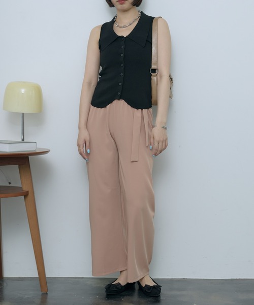 SEN TOKYO(セントーキョー)の「リラックス感と上品さ。ウエストリボンイージーパンツ(その他パンツ・レディース・ブラック/グレー/アイボリー/ブラウン・FREE)」の20枚目の写真