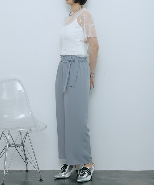SEN TOKYO(セントーキョー)の「リラックス感と上品さ。ウエストリボンイージーパンツ(その他パンツ・レディース・ブラック/グレー/アイボリー/ブラウン・FREE)」の22枚目の写真