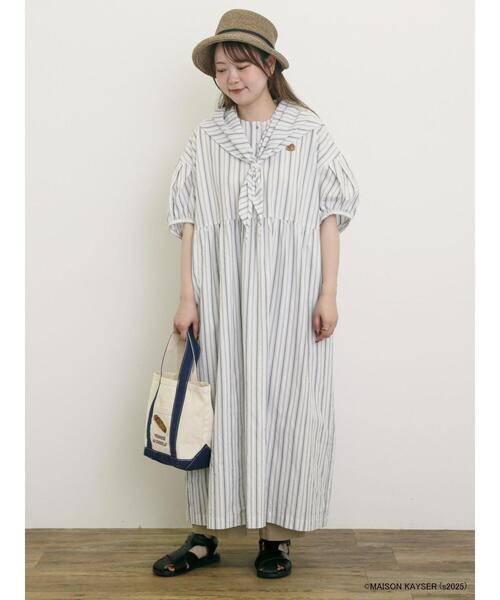 Samansa Mos2（サマンサ モスモス）の「【MAISON KAYSER】刺繍キャンバスバッグ（ハンドバッグ・レディース・キャメル/ネイビー・F）」の8枚目の写真