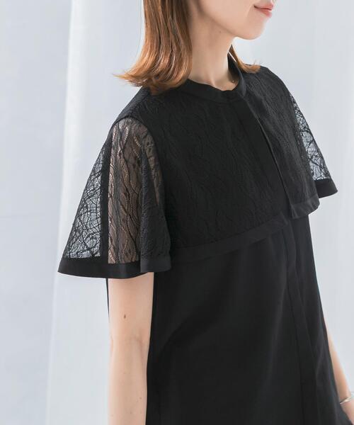 URBAN RESEARCH ROSSO WOMEN（アーバンリサーチ　ロッソ）の「ウォッシャブルレースケープブラウス（シャツ/ブラウス・レディース・ブラック/モカ/ホワイト・FREE）」の21枚目の写真