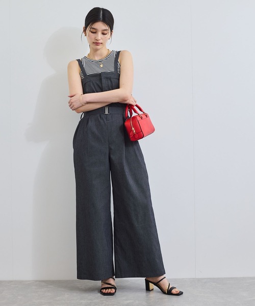 VIS(ビス)の「ベルト付きベアサロペット(サロペット/オーバーオール・レディース・ブラック系その他/ブルー・FREE)」の8枚目の写真