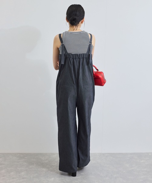 VIS(ビス)の「ベルト付きベアサロペット(サロペット/オーバーオール・レディース・ブラック系その他/ブルー・FREE)」の6枚目の写真