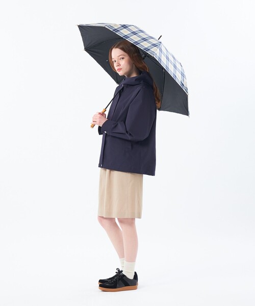 MACKINTOSH PHILOSOPHY（ﾏｯｷﾝﾄｯｼｭ ﾌｨﾛｿﾌｨｰ）の「ハウスチェックバンブー長傘（長傘・レディース・ベージュ/ホワイト系その他・FREE）」の6枚目の写真