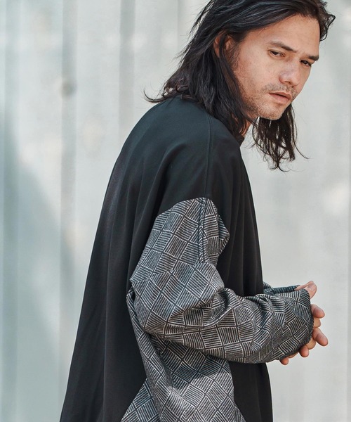 CAMBIO(カンビオ)の「mlt5280- Switch Jacquard Ponti Cut sew カットソー(Tシャツ/カットソー・メンズ・ホワイト/ブラック・S/M/L)」の20枚目の写真