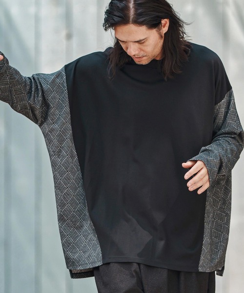 CAMBIO(カンビオ)の「mlt5280- Switch Jacquard Ponti Cut sew カットソー(Tシャツ/カットソー・メンズ・ホワイト/ブラック・S/M/L)」の22枚目の写真
