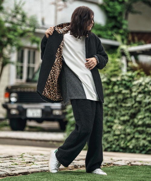 CAMBIO(カンビオ)の「mlt5280- Switch Jacquard Ponti Cut sew カットソー(Tシャツ/カットソー・メンズ・ホワイト/ブラック・S/M/L)」の11枚目の写真