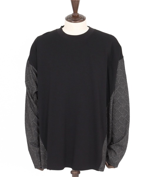 CAMBIO(カンビオ)の「mlt5280- Switch Jacquard Ponti Cut sew カットソー(Tシャツ/カットソー・メンズ・ホワイト/ブラック・S/M/L)」の14枚目の写真