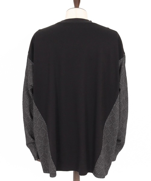 CAMBIO(カンビオ)の「mlt5280- Switch Jacquard Ponti Cut sew カットソー(Tシャツ/カットソー・メンズ・ホワイト/ブラック・S/M/L)」の15枚目の写真
