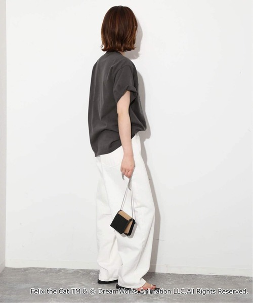 SLOBE IENA(スローブイエナ)の「《WEB限定/追加2》BALMYDAYS / バルミーデイズ SLOBE別注 FELIX TEE(Tシャツ/カットソー・レディース・ブラック/ネイビー・FREE)」の5枚目の写真