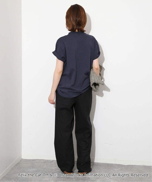 SLOBE IENA(スローブイエナ)の「《WEB限定/追加2》BALMYDAYS / バルミーデイズ SLOBE別注 FELIX TEE(Tシャツ/カットソー・レディース・ブラック/ネイビー・FREE)」の14枚目の写真