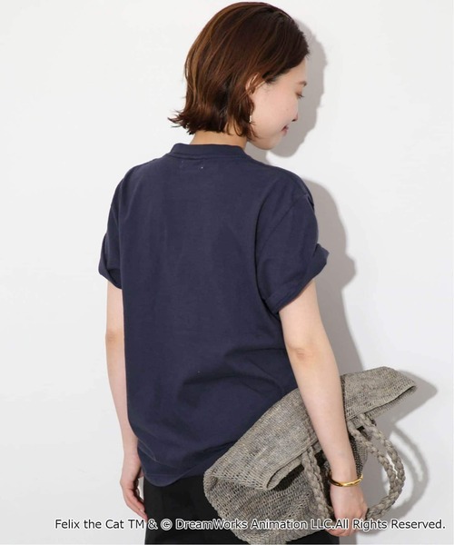 SLOBE IENA(スローブイエナ)の「《WEB限定/追加2》BALMYDAYS / バルミーデイズ SLOBE別注 FELIX TEE(Tシャツ/カットソー・レディース・ブラック/ネイビー・FREE)」の17枚目の写真