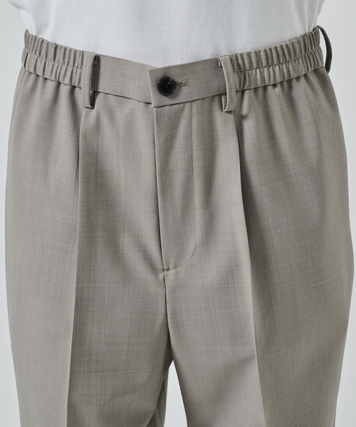 STUDIOUS（ステュディオス）の「【STUDIOUS】SUMMER WOOL TAPERED SLACKS（スラックス・メンズ・ブラック/カーキ/ベージュ/ダークブラウン・1/2）」の21枚目の写真