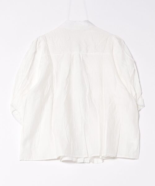 aimoha(アイモハ)の「コットンギャザー半袖ブラウス シャーリングデザイン (SS)(シャツ/ブラウス・レディース・ブラック/ライトベージュ/ホワイト/ピンク・FREE)」の5枚目の写真