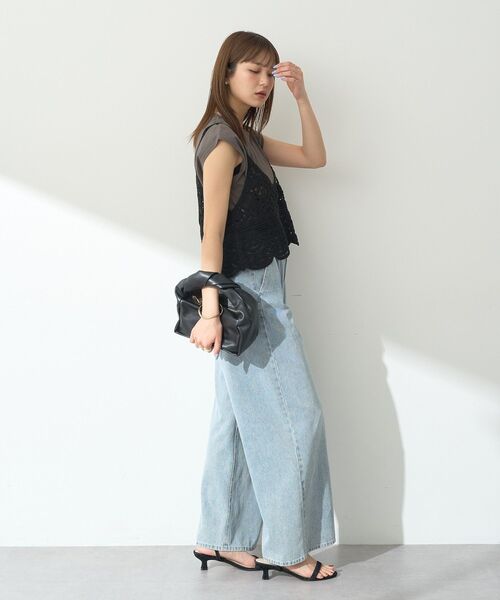 earth music&ecology（アースミュージックアンドエコロジー）の「SET2点 クロシェキャミ＋ノースリーブプルオーバー（Tシャツ/カットソー・レディース・ブラック/ブラウン/ライトカーキ/ホワイト系その他2・FREE）」の12枚目の写真