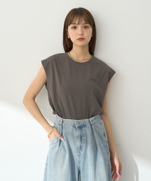 earth music&ecology（アースミュージックアンドエコロジー）の「SET2点 クロシェキャミ＋ノースリーブプルオーバー（Tシャツ/カットソー・レディース・ブラック/ブラウン/ライトカーキ/ホワイト系その他2・FREE）」の14枚目の写真