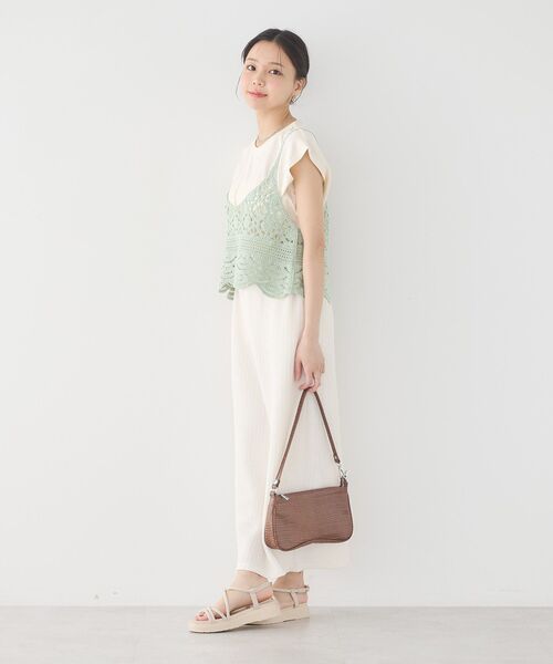 earth music&ecology（アースミュージックアンドエコロジー）の「SET2点 クロシェキャミ＋ノースリーブプルオーバー（Tシャツ/カットソー・レディース・ブラック/ブラウン/ライトカーキ/ホワイト系その他2・FREE）」の18枚目の写真