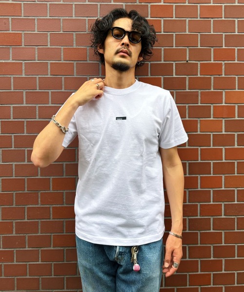 B'day(ビーデイ)の「ヘヴィウェイト天竺 プリント 半袖 クルーネック コットン100%(Tシャツ/カットソー・メンズ・ブラック/ホワイト/ブルーグリーン・LARGE/MEDIUM)」の4枚目の写真
