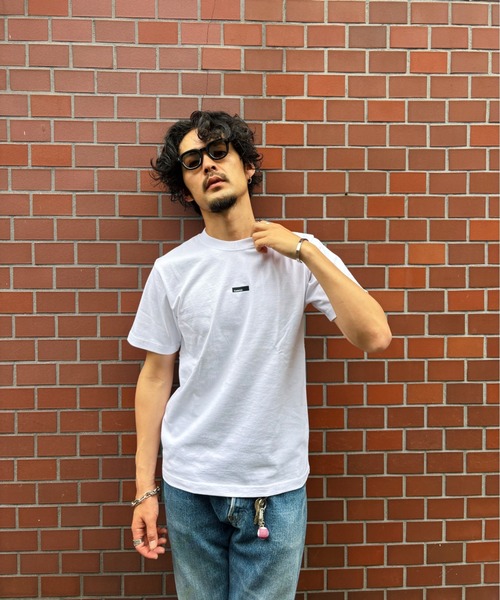 B'day(ビーデイ)の「ヘヴィウェイト天竺 プリント 半袖 クルーネック コットン100%(Tシャツ/カットソー・メンズ・ブラック/ホワイト/ブルーグリーン・LARGE/MEDIUM)」の5枚目の写真