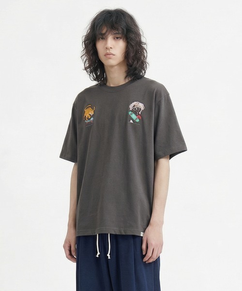 rehacer(レアセル)の「rehacer : Chill Hop Relax Fit T-shirt / チルホップ リラックス Tシャツ(Tシャツ/カットソー・メンズ・グリーン/ホワイト/スミクロ・LARGE/X-LARGE/SMALL/MEDIUM)」の3枚目の写真
