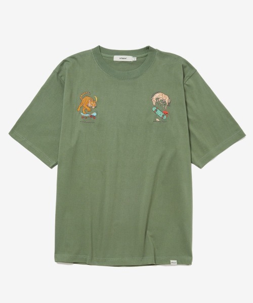 rehacer(レアセル)の「rehacer : Chill Hop Relax Fit T-shirt / チルホップ リラックス Tシャツ(Tシャツ/カットソー・メンズ・グリーン/ホワイト/スミクロ・LARGE/X-LARGE/SMALL/MEDIUM)」の10枚目の写真