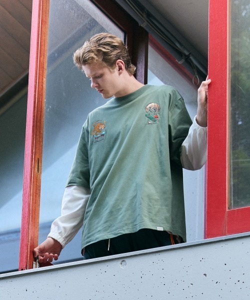 rehacer(レアセル)の「rehacer : Chill Hop Relax Fit T-shirt / チルホップ リラックス Tシャツ(Tシャツ/カットソー・メンズ・グリーン/ホワイト/スミクロ・LARGE/X-LARGE/SMALL/MEDIUM)」の16枚目の写真