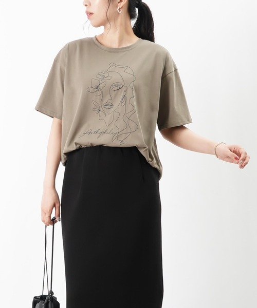 セール】LC/LLL フェイス刺繍Tシャツ（Tシャツ/カットソー