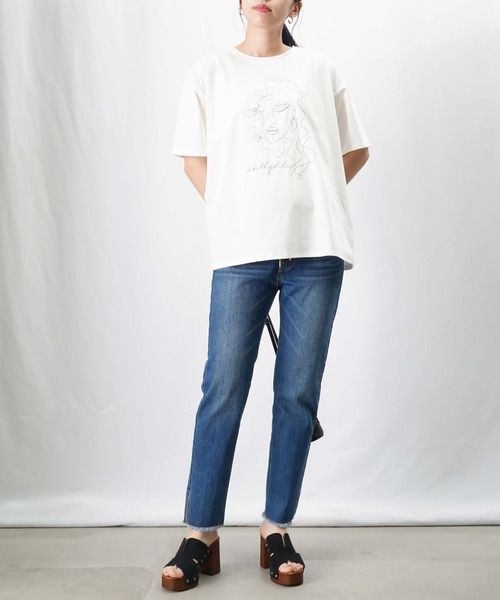 セール】LC/LLL フェイス刺繍Tシャツ（Tシャツ/カットソー