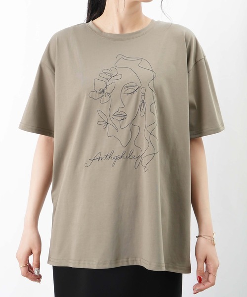 セール】LC/LLL フェイス刺繍Tシャツ（Tシャツ/カットソー