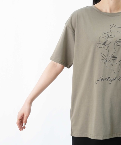 セール】LC/LLL フェイス刺繍Tシャツ（Tシャツ/カットソー