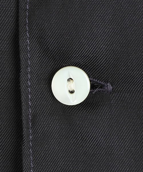 marka（マーカ）の「marka / マーカ：BOWLING SHIRT - CUPRO ORGANIC COTTON VIYELLA -：M25B-08SH01B[COR]（Tシャツ/カットソー・メンズ・チャコールグレー・2(M)/1(S)）」の8枚目の写真