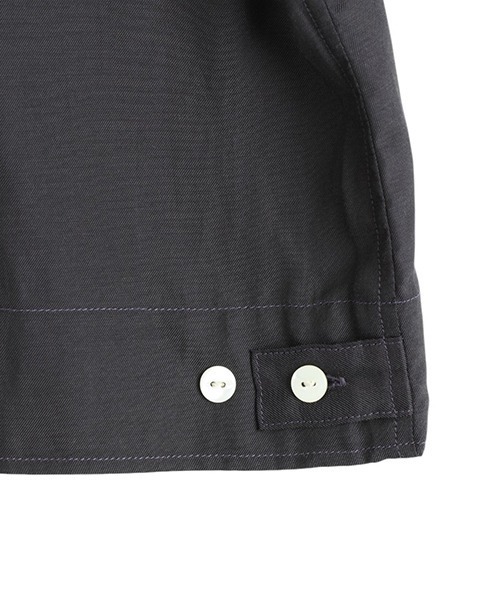 marka（マーカ）の「marka / マーカ：BOWLING SHIRT - CUPRO ORGANIC COTTON VIYELLA -：M25B-08SH01B[COR]（Tシャツ/カットソー・メンズ・チャコールグレー・2(M)/1(S)）」の10枚目の写真