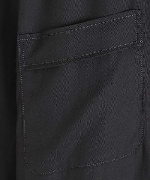 marka（マーカ）の「marka / マーカ：BOWLING SHIRT - CUPRO ORGANIC COTTON VIYELLA -：M25B-08SH01B[COR]（Tシャツ/カットソー・メンズ・チャコールグレー・2(M)/1(S)）」の11枚目の写真