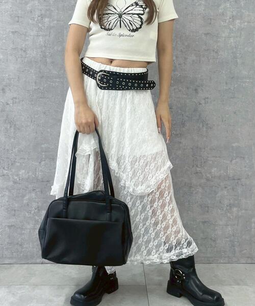 WEGO（ウィゴー）の「WEGO/スタッズデザインサッシュベルト（ベルト・レディース・ブラック/ブラウン・FREE）」の6枚目の写真