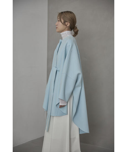 ◇ソフトウールリバーサークルコート（ノーカラーコート）｜LE