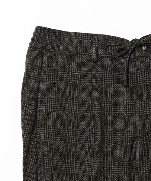 giab's ARCHIVIO(ジャブス アルキヴィオ)の「【別注】giabsarchivio / MASACCIO ミックスファブリック グレンチェック柄 1プリーツ ドローコードスラックス(その他パンツ・メンズ・ブラック/チャコールグレー・46/44/50/48)」の5枚目の写真