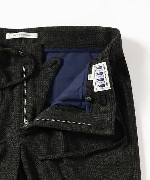 giab's ARCHIVIO(ジャブス アルキヴィオ)の「【別注】giabsarchivio / MASACCIO ミックスファブリック グレンチェック柄 1プリーツ ドローコードスラックス(その他パンツ・メンズ・ブラック/チャコールグレー・46/44/50/48)」の11枚目の写真