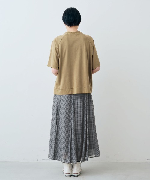 THREE FIFTY STANDARD（スリーフィフティースタンダード）の「ＴＨＲＥＥ　ＦＩＦＴＹ　ＳＴＡＮＤＡＲＤ　ピグメント加工のロゴプリントＴシャツ（Tシャツ/カットソー・レディース・スモークピンク/チャコールグレー/ベージュ・M/L/LL）」の14枚目の写真