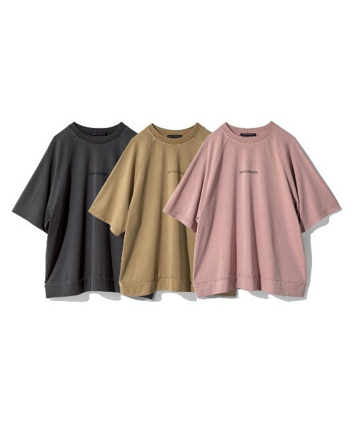 THREE FIFTY STANDARD（スリーフィフティースタンダード）の「ＴＨＲＥＥ　ＦＩＦＴＹ　ＳＴＡＮＤＡＲＤ　ピグメント加工のロゴプリントＴシャツ（Tシャツ/カットソー・レディース・スモークピンク/チャコールグレー/ベージュ・M/L/LL）」の19枚目の写真