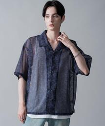 BROWNY | BROWNY/【25年春夏新作】メッシュパターンオープンカラーシャツ(シャツ/ブラウス)