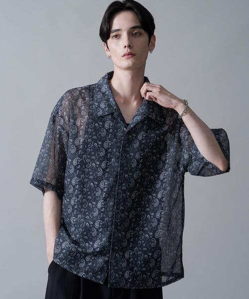 BROWNY(ブラウニー)の「BROWNY/メッシュパターンオープンカラーシャツ(シャツ/ブラウス・メンズ・その他1/その他2・MEDIUM/LARGE)」の3枚目の写真
