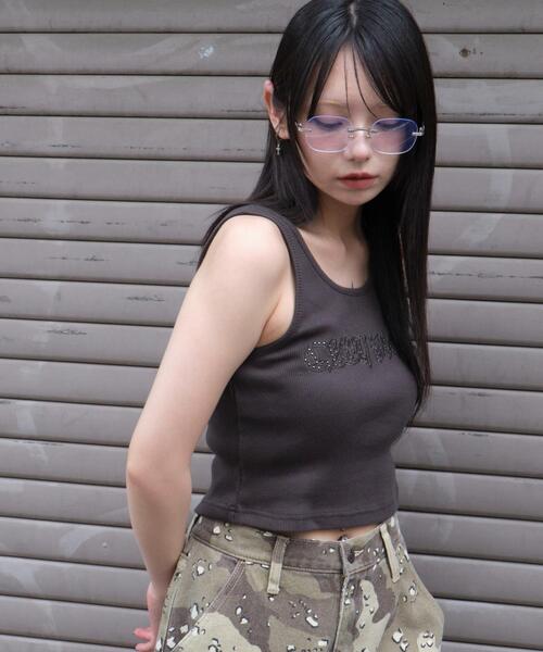 WEGO(ウィゴー)の「WEGO/スタッズグラフィックタンク(タンクトップ・レディース・スミクロ/ブラウン・FREE)」の8枚目の写真