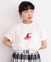 アトリエドゥサボン　刺繍Tシャツ l'atelier du savon アトリエドゥサボン 花柄刺繍Tシャツ - メルカリ