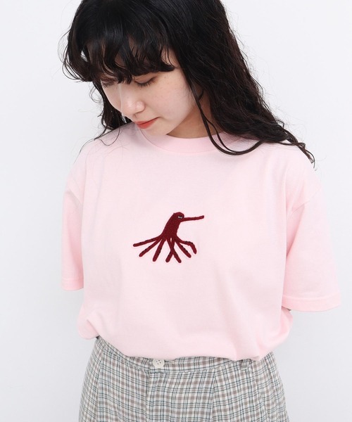 l'atelier du savon（アトリエドサボン）の「●海の生物　さがら刺繍Tシャツ（Tシャツ/カットソー・レディース・ホワイト/ピンク・FREE）」の7枚目の写真