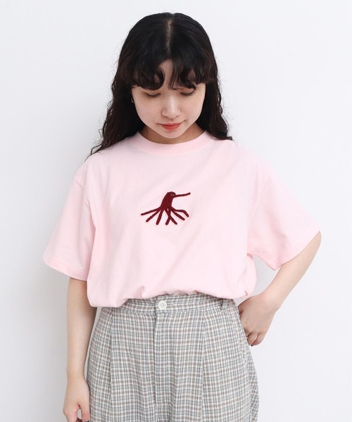 l'atelier du savon（アトリエドサボン）の「●海の生物　さがら刺繍Tシャツ（Tシャツ/カットソー・レディース・ホワイト/ピンク・FREE）」の6枚目の写真
