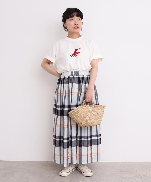 l'atelier du savon（アトリエドサボン）の「●海の生物　さがら刺繍Tシャツ（Tシャツ/カットソー・レディース・ホワイト/ピンク・FREE）」の17枚目の写真