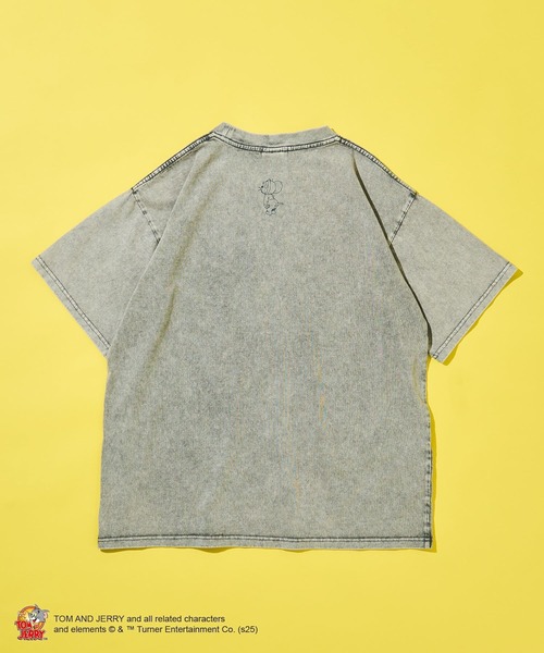 Tom＆Jerry（トムアンドジェリー）の「TOM and JERRY/トムとジェリー ジェリーTEE（Tシャツ/カットソー・レディース・ライトグレー/ピンク・M/L）」の5枚目の写真