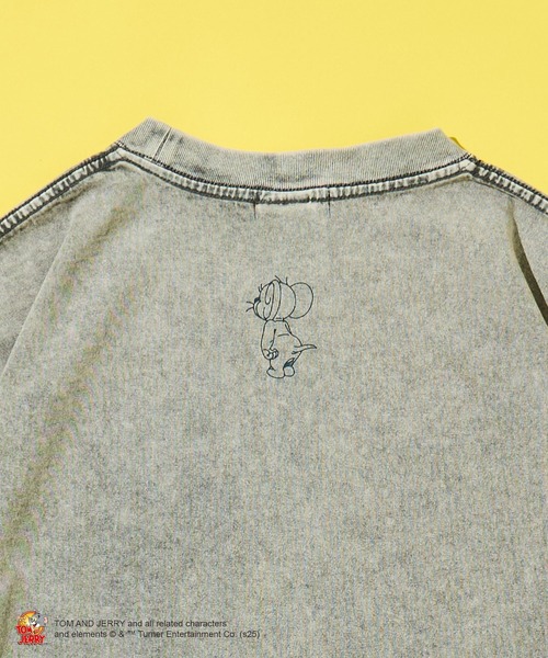 Tom＆Jerry（トムアンドジェリー）の「TOM and JERRY/トムとジェリー ジェリーTEE（Tシャツ/カットソー・レディース・ライトグレー/ピンク・M/L）」の7枚目の写真